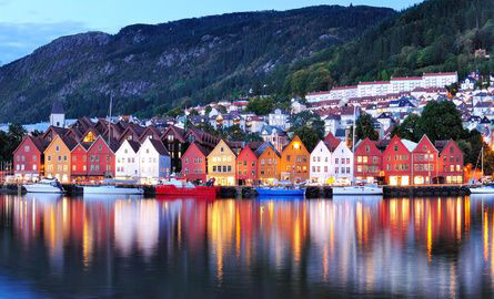 vue de Bergen depuis la mer