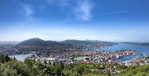 vue panoramique sur Bergen